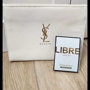 New Ysl Yves Saint Laurent Cream Makeup Cosmetic Clutch Pouch Sample Libre Gift